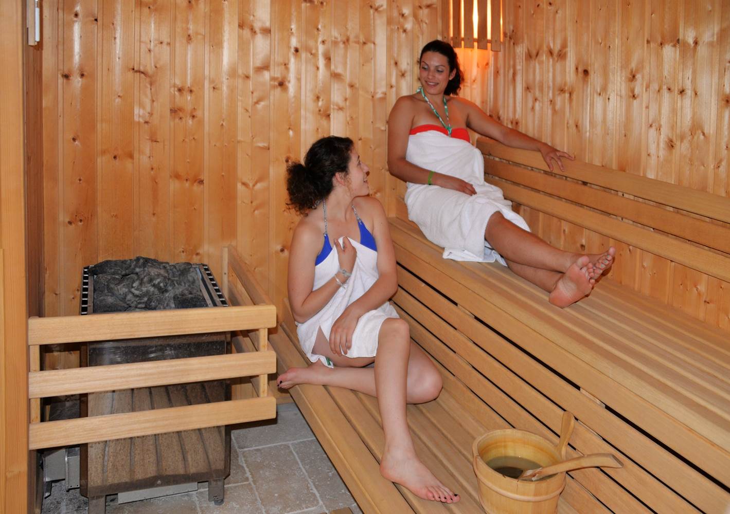 Sauna au spa Douc'heure du Golfe ©
