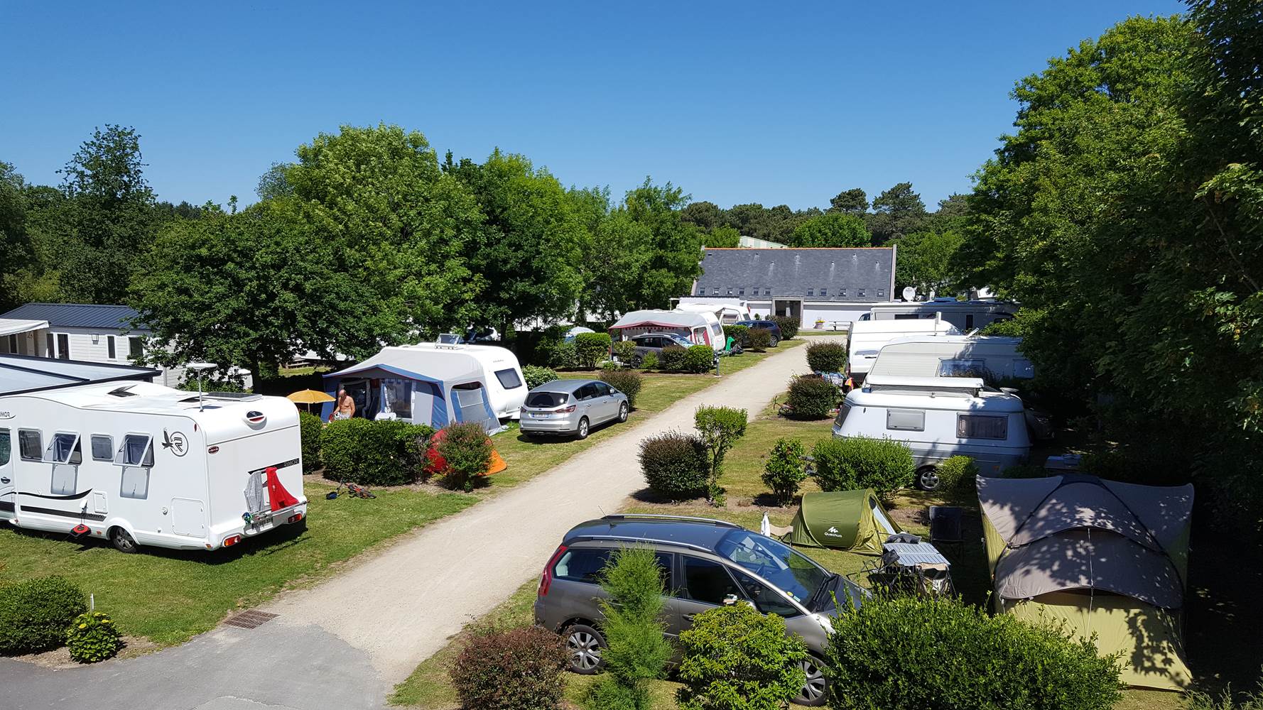 emplacements tentes, caravanes, camping cars camping pen palud Morbihan ©